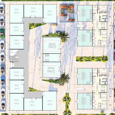 مجمع تجاري - مقترح 1-الدور الأرضي