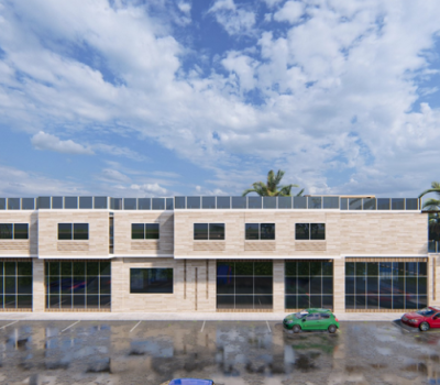 مجمع تجاري -مقترح 2- الجانب السكني