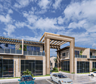 مجمع تجاري -مقترح 2- الجانب التجاري