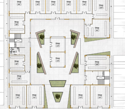 مجمع تجاري -مقترح 2-الدور الاول