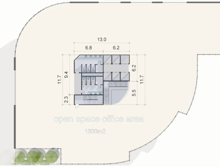 الدور الاول علوي للمبنى الاداري